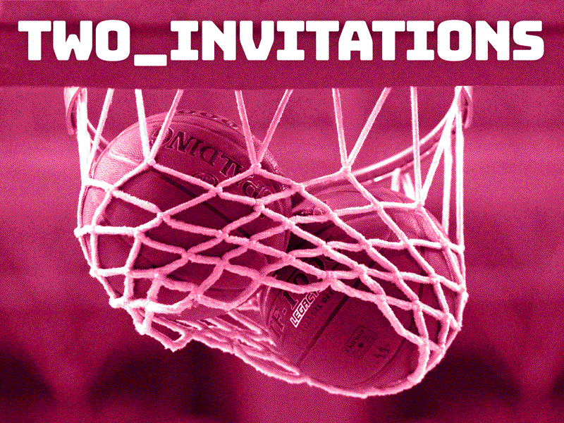 2 Invitations from Dribbble!!! basketball bold creative design headline noise photography pink rounded corners typography