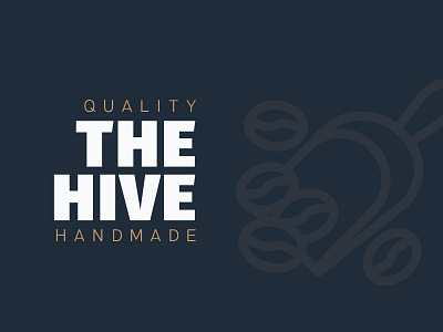 The Hive Café | Branding 2018 advertising branding creative geometric gold graphic logotype modern navy blue sans white