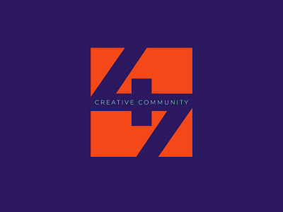 47 Creative Community 2018 branding creative design geometric graphic logo modern purple reddish orange sans symbol