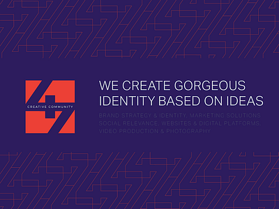 47 Creative Community 2018 branding colorful creative design graphic modern pattern purple reddish orange symbol ui