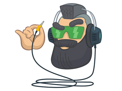 Beard Illustration adobe illustrator beard cc2018 colorful creative design drawing glasses graphic hand headphones illustration modern simple sketching