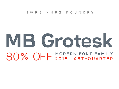 MB GROTESK | LAST QUARTER OFFER