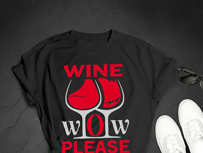 "Wine WOW Please" T-shirt design || Wine T-shirt Design design illustration merch by amazon pod tshirt design tees teespring teespring t shirt design tshirt design tshirt designer tshirtdesign wine wine tshirt design