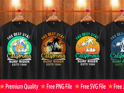 California T-shirt Design Bundle