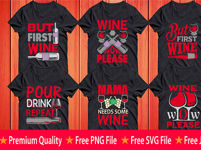 Best Selling Wine T-shirt Design