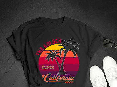 The Golden State California T-shirt Design