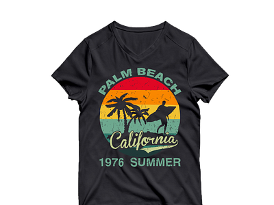 California Summer T-shirt Design californiaclothing illustration merch by amazon pod tshirt design teesdesign teespring teespring t shirt design tshirt design tshirt designer tshirtdesign