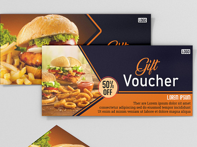 Modern gift voucher template gift card graphic design illustration