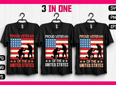 Proud Veteran T-shirt Design design illustration merch by amazon pod tshirt design proud veteran teesdesign tshirt design tshirt designer tshirtdesign united tshirt design us tshirt design