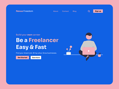 Nexus Freelance Company branding design illustration logo typography ui ux