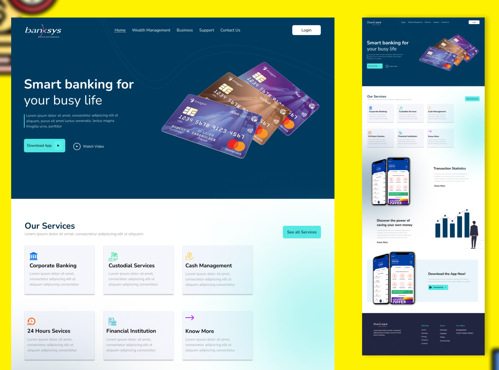 Smart banking Landing Page by Rayhan Ali on Dribbble