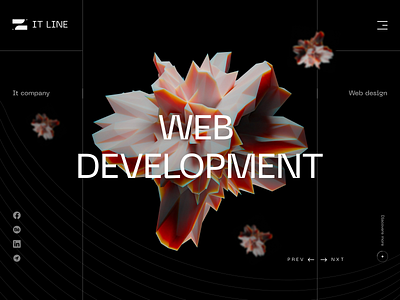 Site for Web development 3d branding design graphic design illustration logo ui ux vector