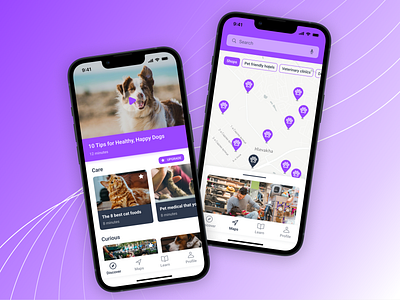 Application for pet owners | Pet App app appdesign design pet ui webdesign website