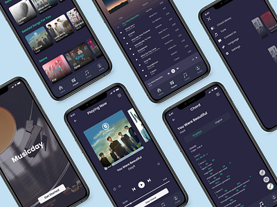 UI Design for Iphone (Musicday) ui