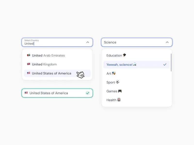 Dropdown UI designs, themes, templates and downloadable graphic ...