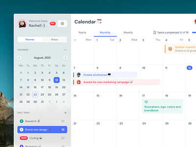 Calendar Planner / Date Picker - UI kit by Roman for Setproduct on Dribbble