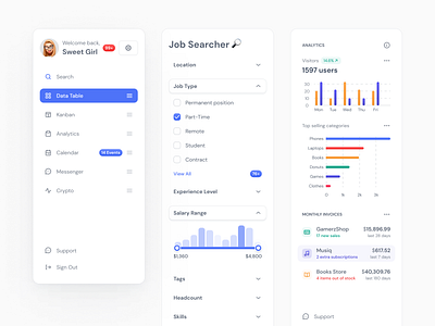 Sidebar Navigation - Dashboard UI kit app dashboard dashboard sidebar design design system desktop figma interface menu menu item nav bar navigation navigation bar side menu sidebar sidebar menu ui ui kit ux web