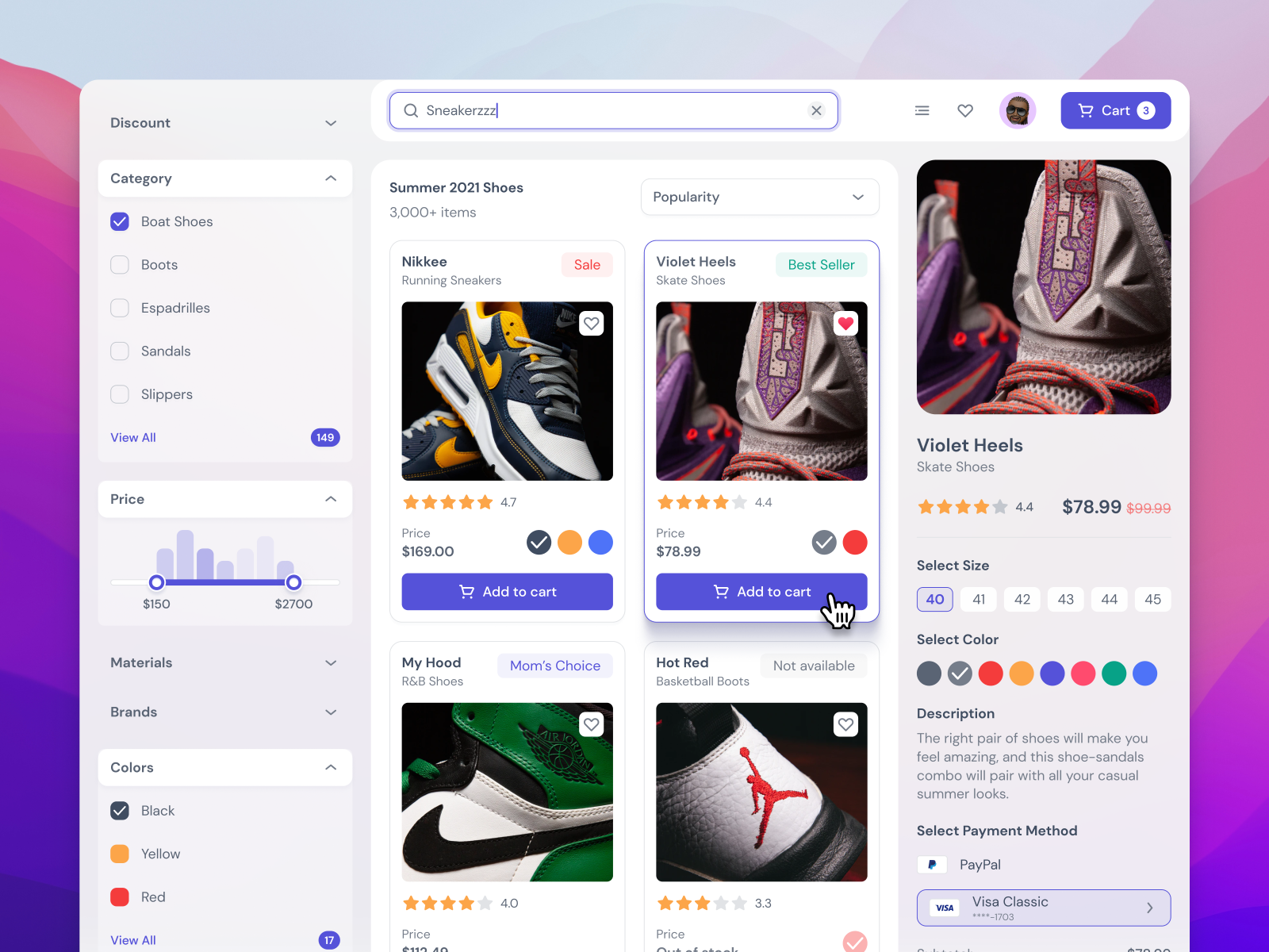 Ecommerce Store Template - UI kit by Roman for Setproduct on Dribbble