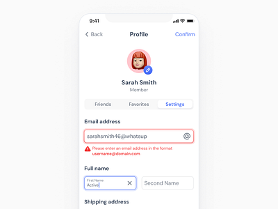 User Profile Settings Mobile - UI kit