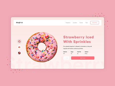 Dough Co. Product Page clean design flat minimal modern product simple ui ux web website