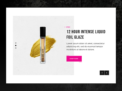 Cosmetics Brand - Featured Products clean colorful design edgey flat minimal modern pink simple ui ux web