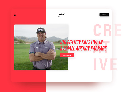 Video Agency - Quirk Redesign brand clean color design digital homepage minimal modern sketch ui web website