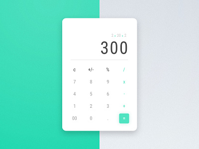 #004 - Calculator app calculator card challenge clean dailyui free freebie modern product ui ux