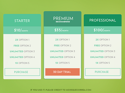 Pricing Tables [Freebie] download flat free psd freebie object price pricing psd table tables