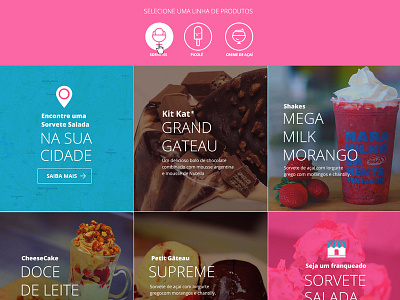 Concept Ice Cream Shop candy flat ice cream pink site ui user interface ux website