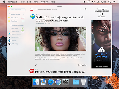 Newsapp macOS app application clean desktopapps macos news newsread paper