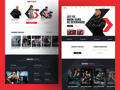 OxStrength Website - Your Fitness Coach app design asterdio design fitness fitness ui design ui ux design web app design web design website