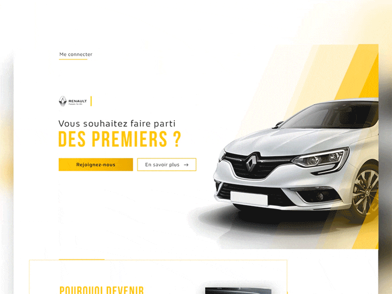 Renault Lab animation beta car cards feedback motion ui ux web webdesign