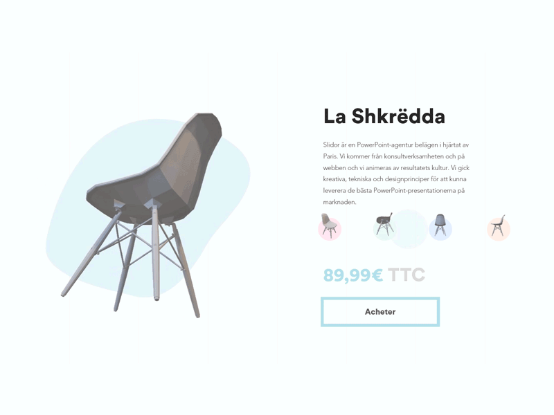 UI Interaction | La Shkrëdda 3d clean ecommerce morphing shape ui ux web webdesign