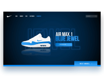 AM1 Blue Jewel 👟 after effect airmax animation morphing motion animation neon neon light nike sneakers ui ui ux ux design web webdesign