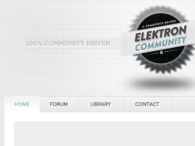 Elektron Community - Early, early design phase community comp concept elektron forum minimal white