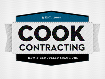 Cook Construction brand construction contract logo texture