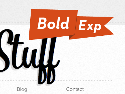 Bold Exp - Redesign early stages