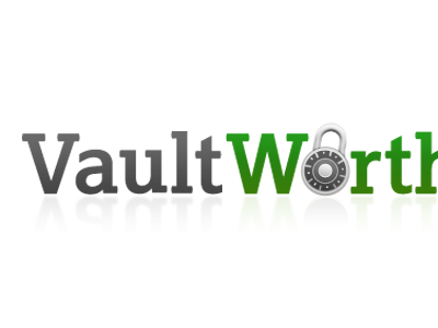 VaultWorthy - logo branding identity lock logo