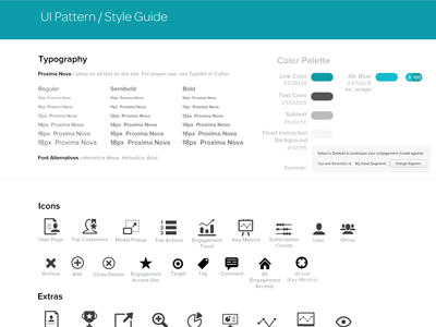 UI Pattern/Style Guide guide ui patterns