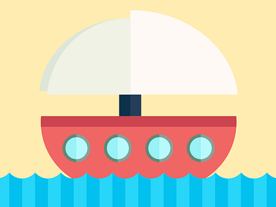 Boat boat flat illustration