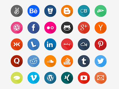 Social icons set icons set social