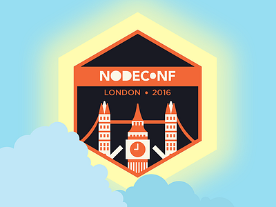 Nodeconf London 2016 logo (Day) flat illustration logo