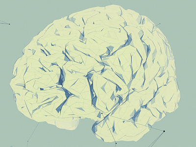 Low Poly Brain 2 3d brain low poly three.js