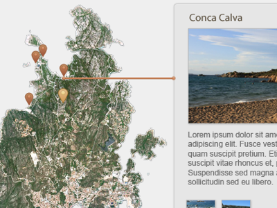 La Maddalena - Navigation jquery map navigation rollover