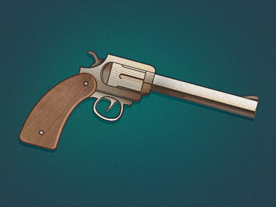 Revolver gun illustration vector weapon