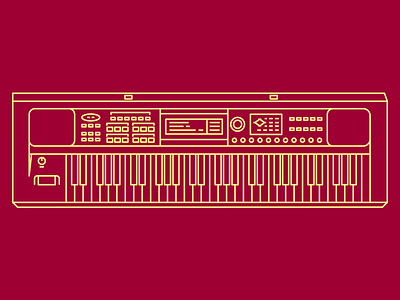 Keyboard illustration instrument keyboard lines music