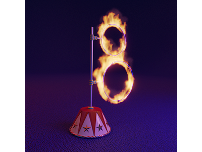 B of Playground Christmas 3D Typography 36 days of type 3d christmas cute fire ring graphic design illustration motion graphics park playground type face typograhphy