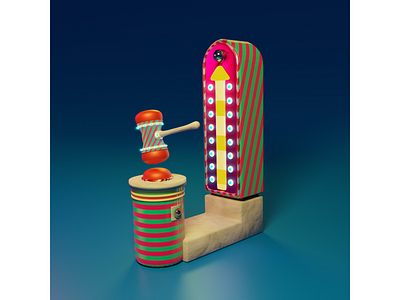 J of Playground Christmas 3D Typography 36 days of type 3d alphabet b3d blender christmas cute graphic design hammer machine low poly motion graphics playground type face