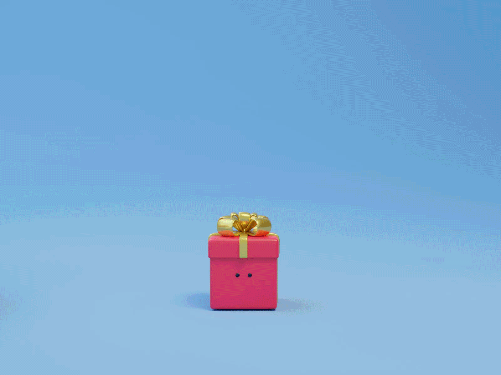 Gift Box 3d blender bouncing catching character christmas color cute design gif gift box hand illustration isometric jumping loop animation low poly render ui