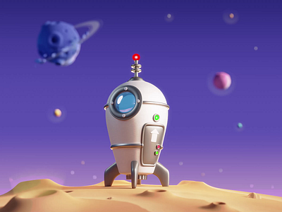 3D Characters & Animation for AstroClash 2d 3d aliens astronaut blender character cute design game illustration isometric low poly motion graphics nft planet rocket space ui ui kit ui8